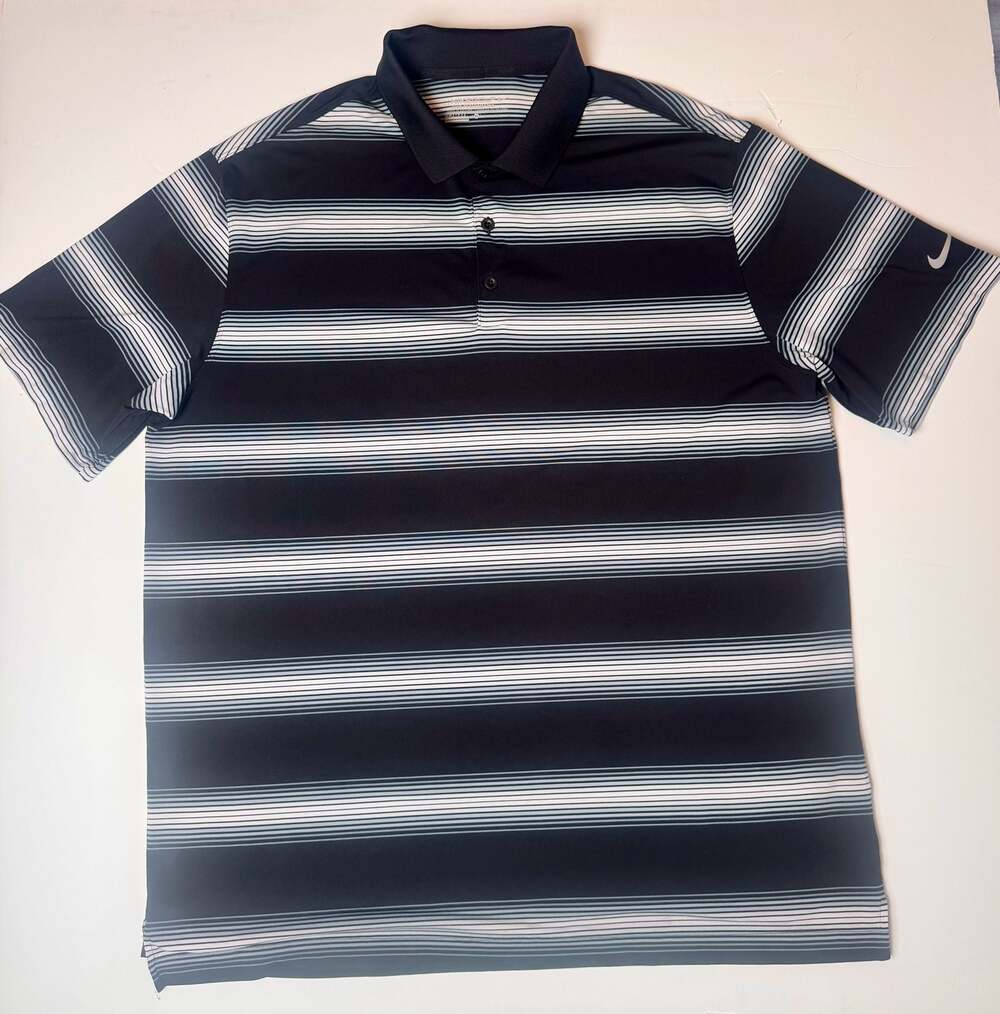 Nike Golf Men's Tour Performance Dri-FIT Striped Polo Shirt XL